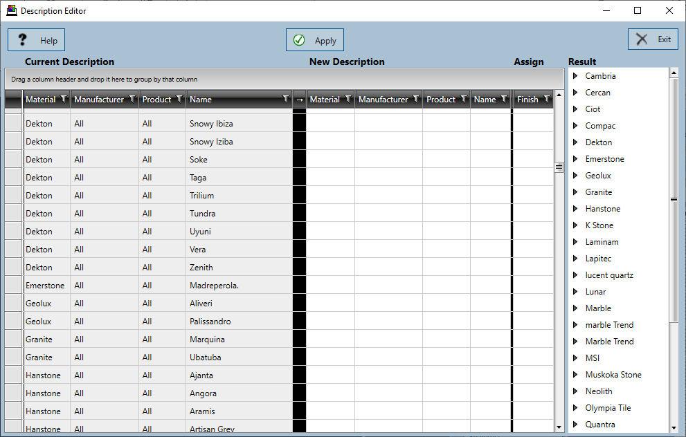 Description Editor